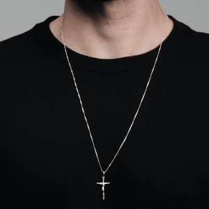 Colar Masculino 70cm Crucifixo em Prata 925